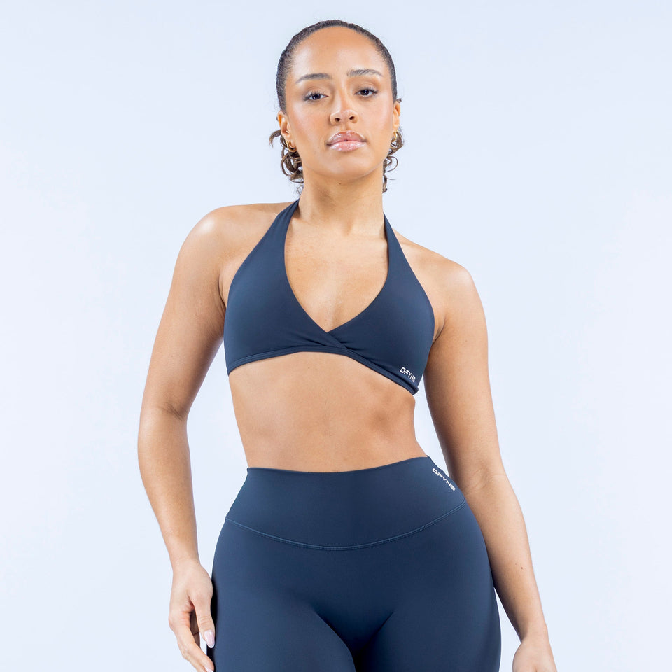 Top Esportivo Origin Halter — Azul-marinho