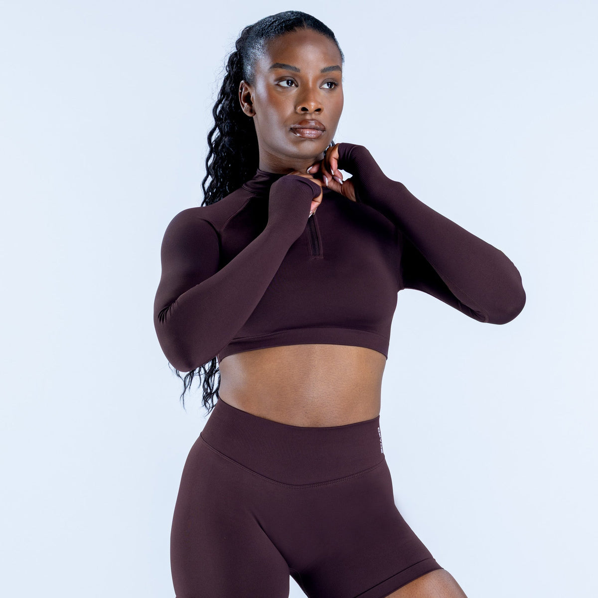 Jaqueta Cropped Impact — Espresso