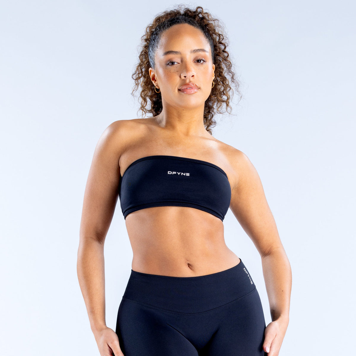 Top Faixa Impact Costas Abertas — Midnight Black
