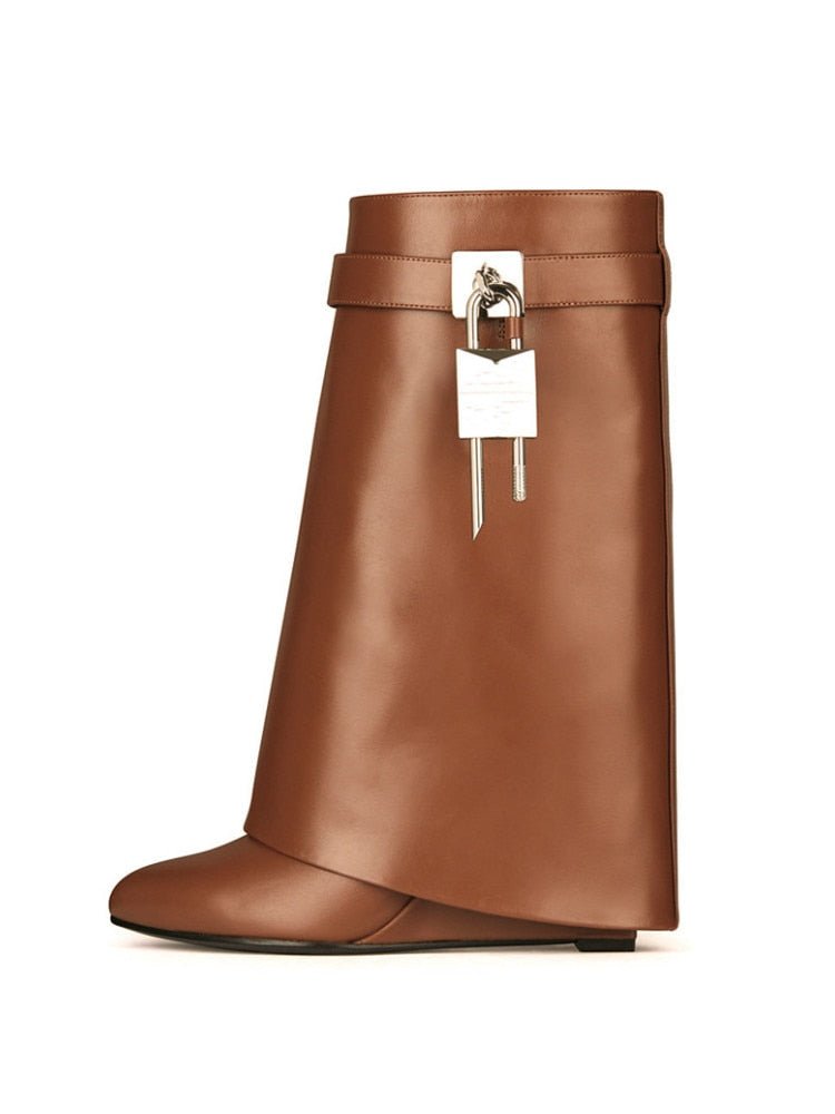 Bota Cano Médio Anabela