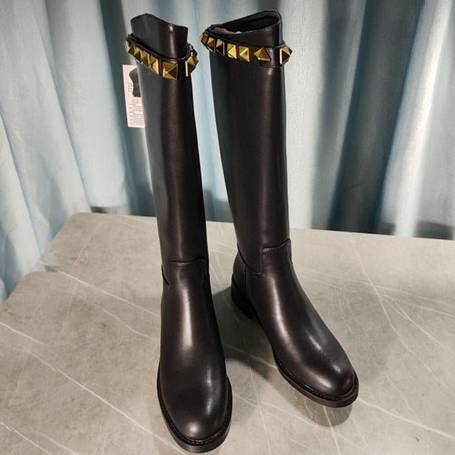 Bota Couro Cano Alto
