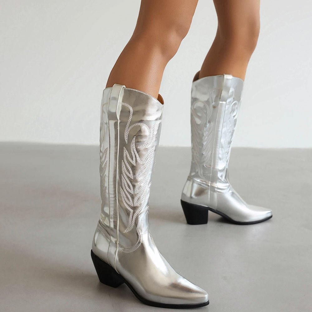 Bota Cowboy Prata