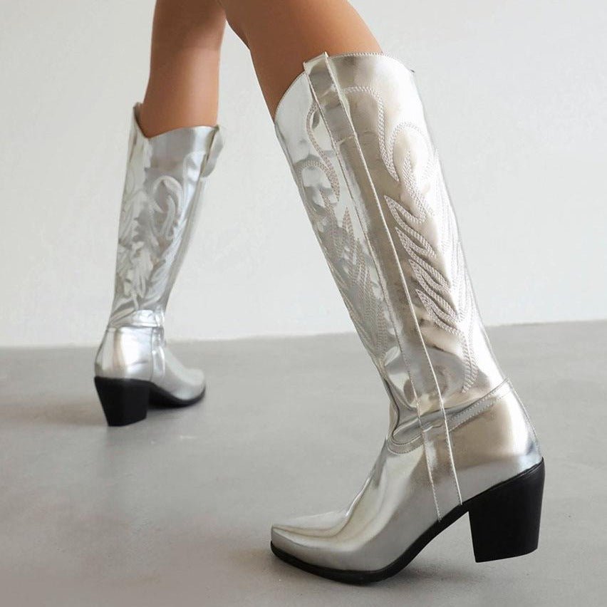 Bota Cowboy Prata