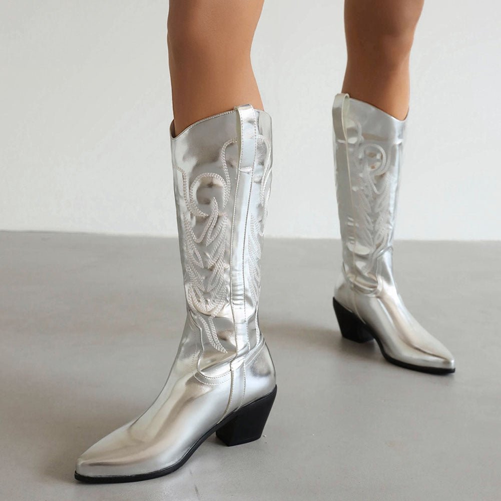 Bota Cowboy Prata