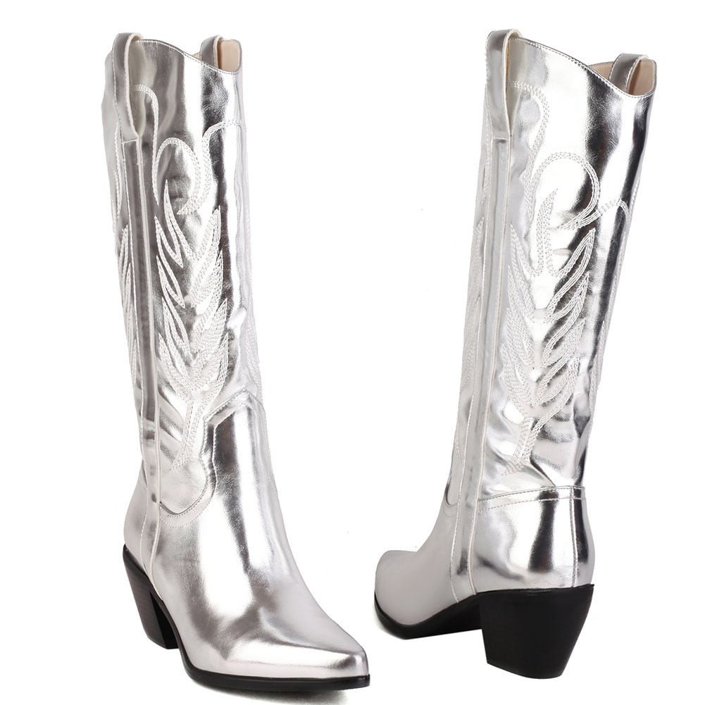 Bota Cowboy Prata