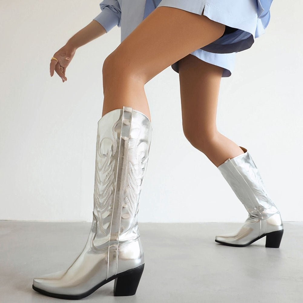 Bota Cowboy Prata