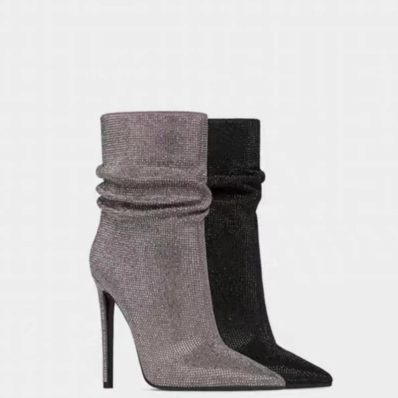 Bota Strass Curta Milão