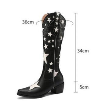 Bota Western Salto Bloco Estrela