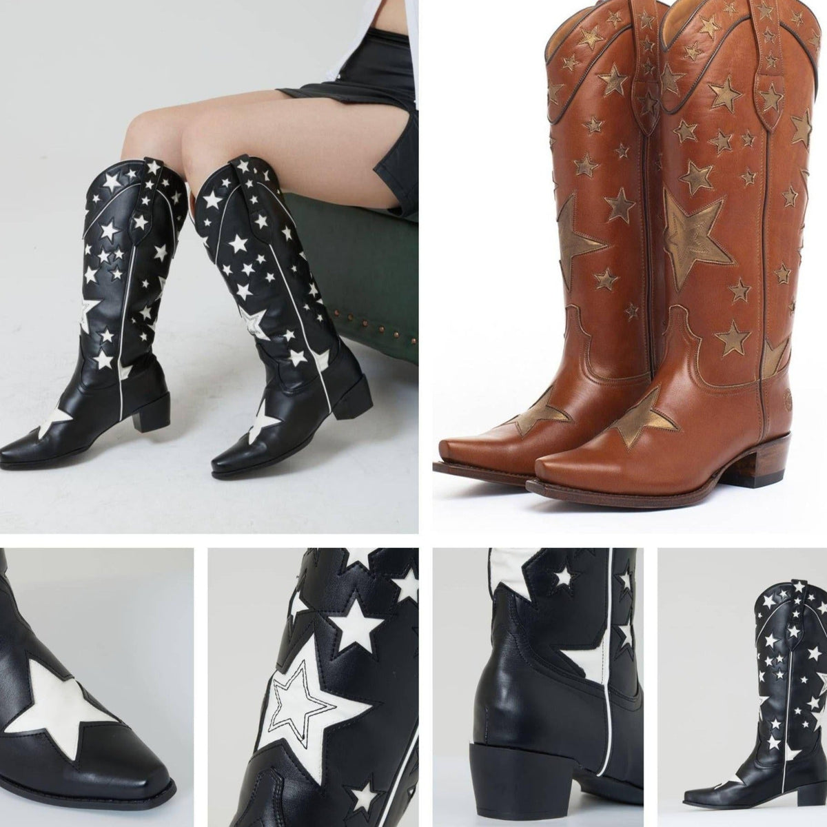 Bota Western Salto Bloco Estrela