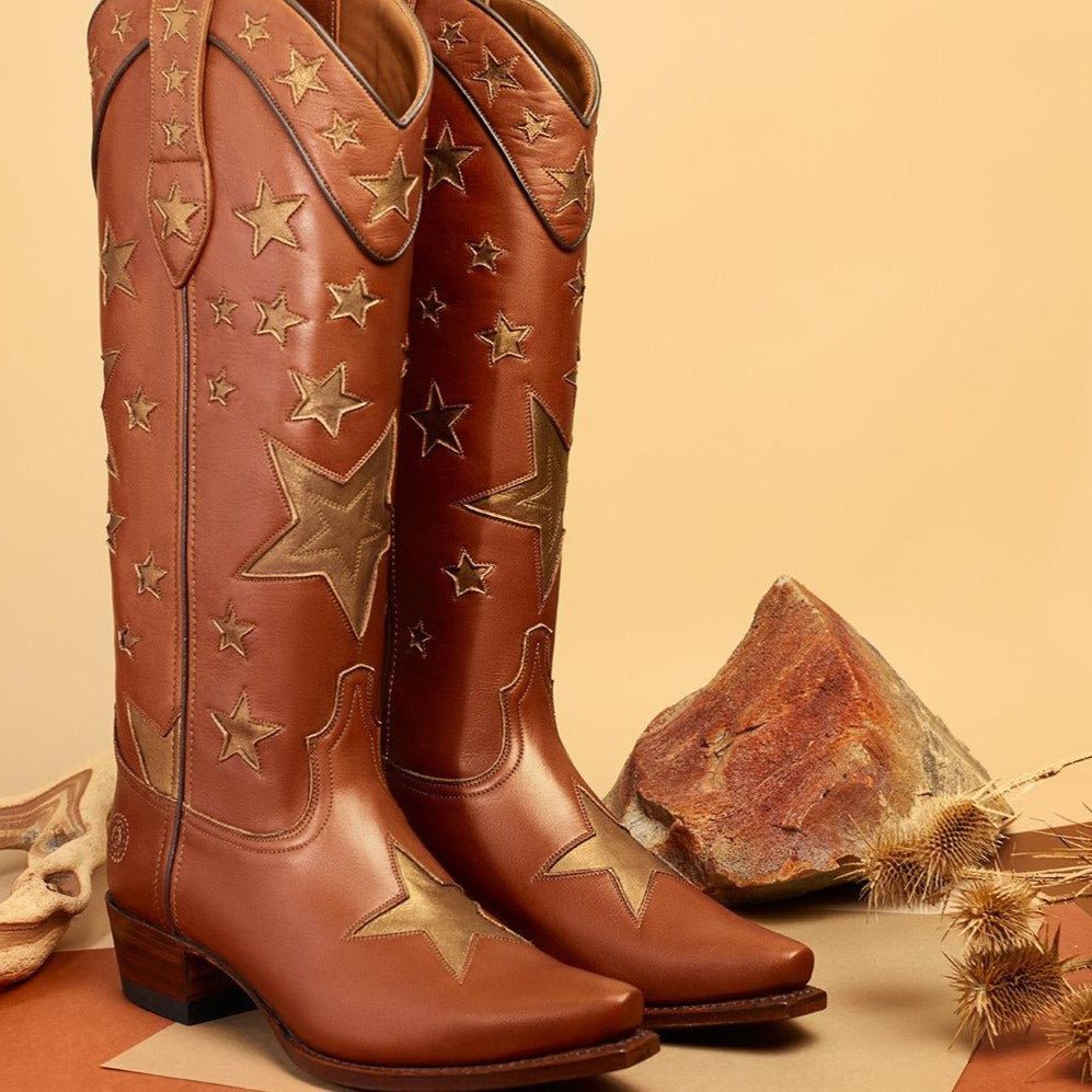 Bota Western Salto Bloco Estrela