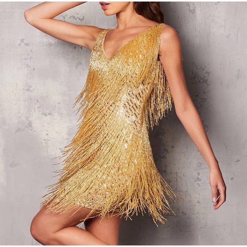 Vestido Paula Dourado