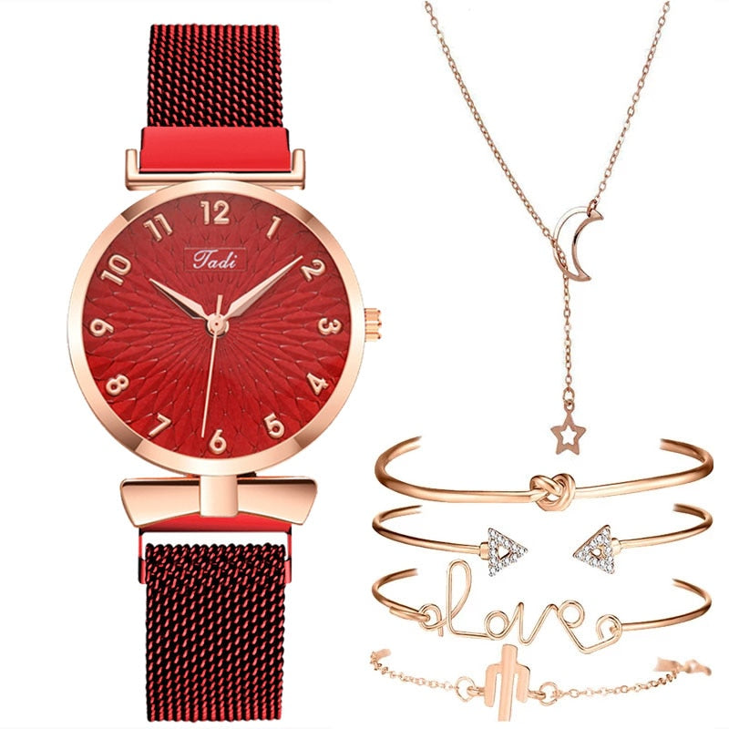 Relógio Lola + 4 pulseiras e 1 colar de brinde