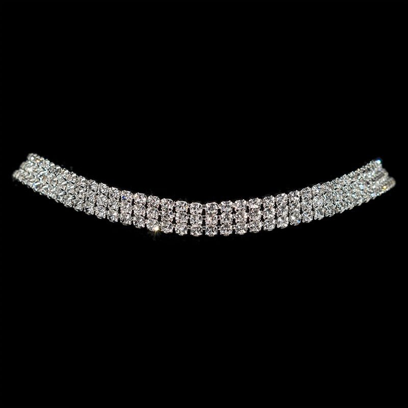 Gargantilha Chocker Strass Fina