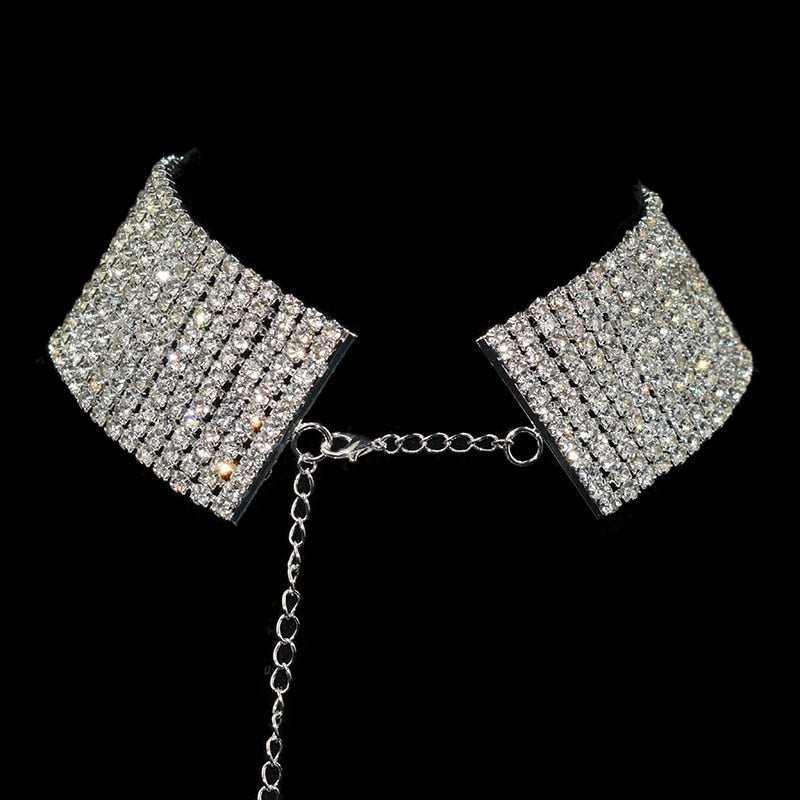 Gargantilha Choker Strass Médias