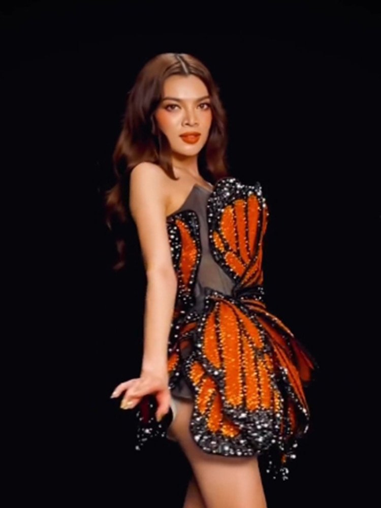 Vestido Bordado Borboleta