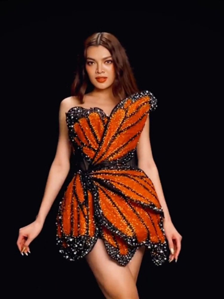 Vestido Bordado Borboleta