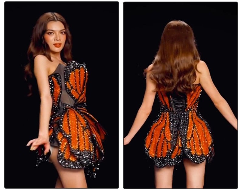 Vestido Bordado Borboleta